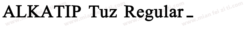 ALKATIP Tuz Regular字体转换